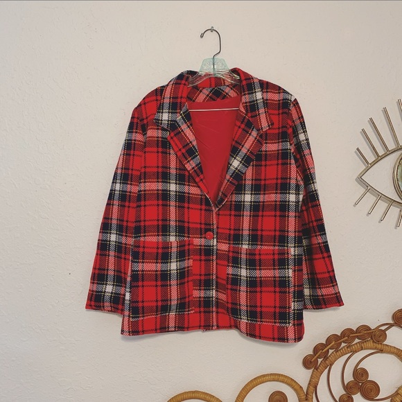 Vintage Jackets & Blazers - Final💲 Vintage plaid blazer